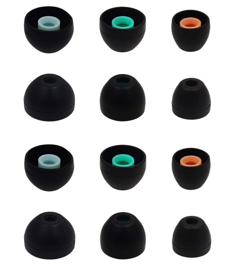 ALXCD Eartips Compatible with Sony in-Ear Headset, S/M/L 6 Pairs Soft Silicone Ear Tips, Compatible with Sony in-Ear Headphones MDR-XB50AP WF-1000XM3 XBA-H1 WF-XB700 WF-SP800N, etc. SML 6 Pairs Black - Image 1